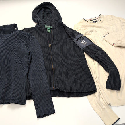 LOT 11 PULLS FEMME - 9x RALPH LAUREN - TOMMY - US POLO - À RÉPARER