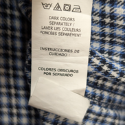 CHAPS Flanelle Bleu Noir Blanc XL Logo Brodé EE VINTAGE 100% Coton | 314S