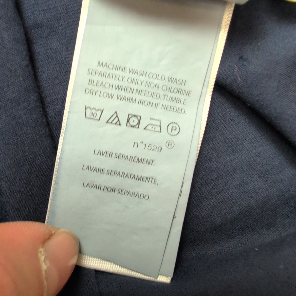 Chemise Polo Ralph Lauren L Bleu Marine Hawaïenne Logo Blanc QR manches courtes