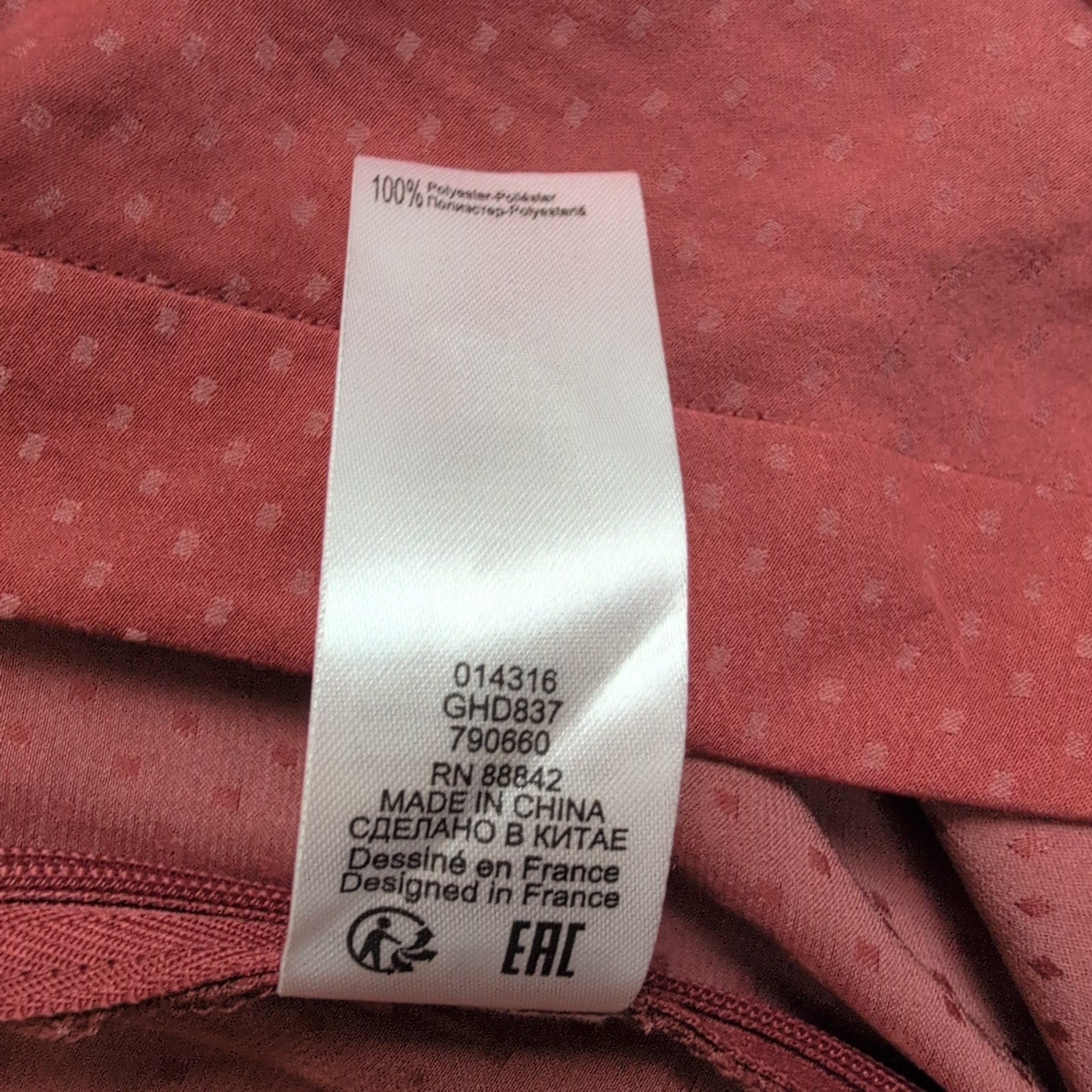 Jupe Femme T40 La Redoute Rouge Brique Fluide Volant Sans Étiquette
