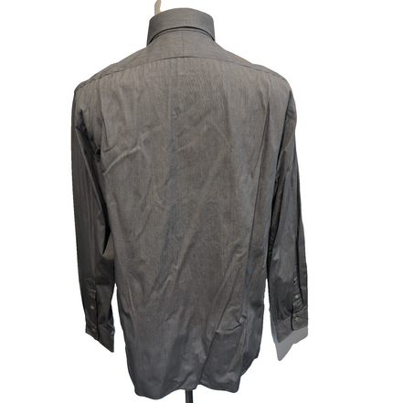 Chemise Ralph Lauren M/L Grise Logo Marron Manches Longues