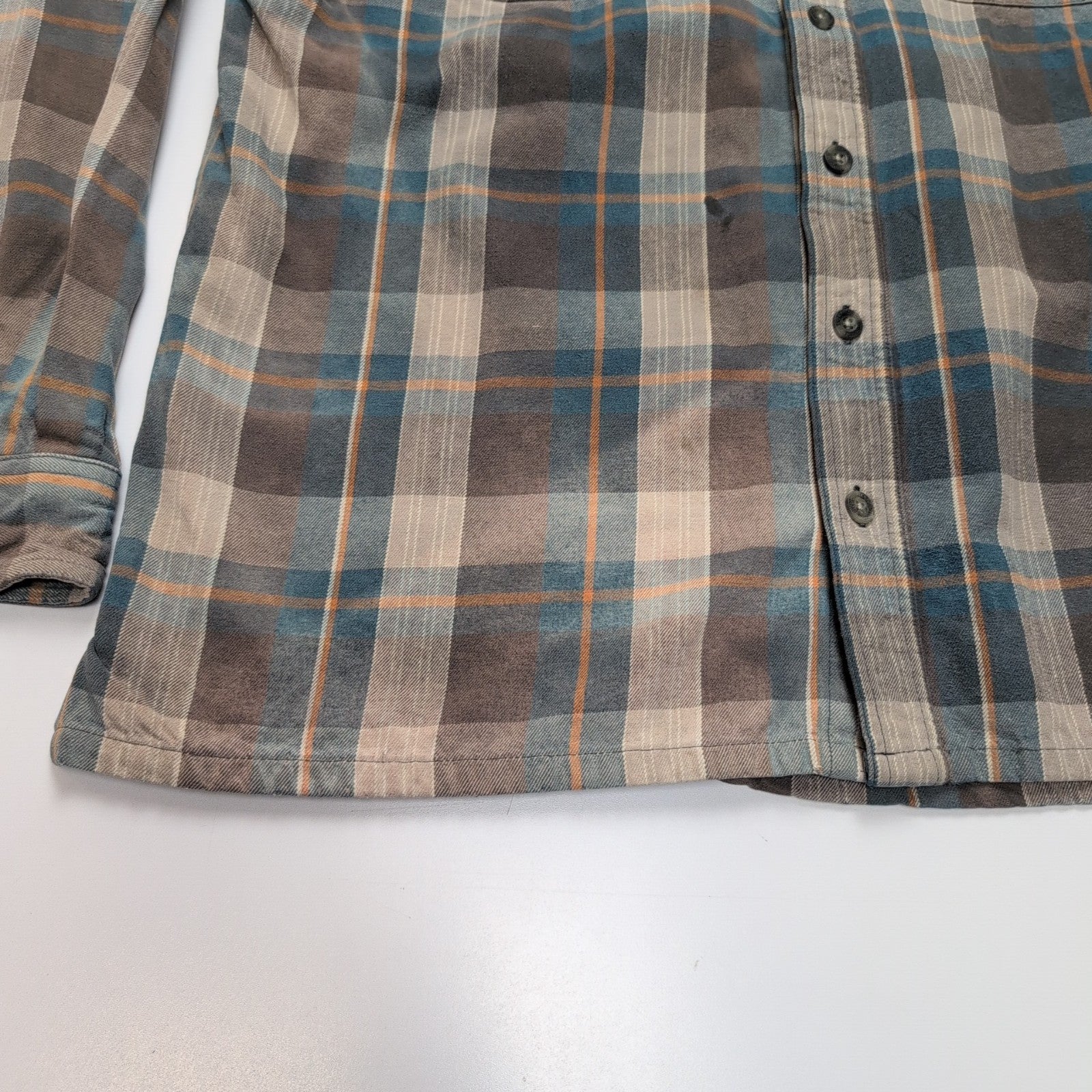 Chemise Carhartt L Coton Épais Workwear Logo Cuir Poche Stylo manches longues