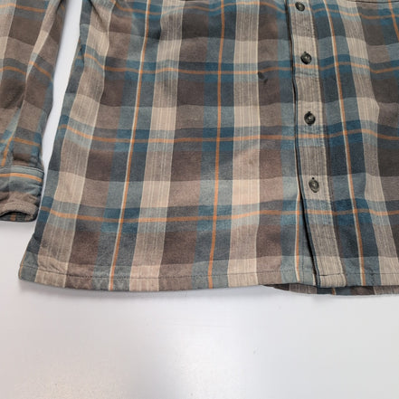 Chemise Carhartt L Coton Épais Workwear Logo Cuir Poche Stylo manches longues