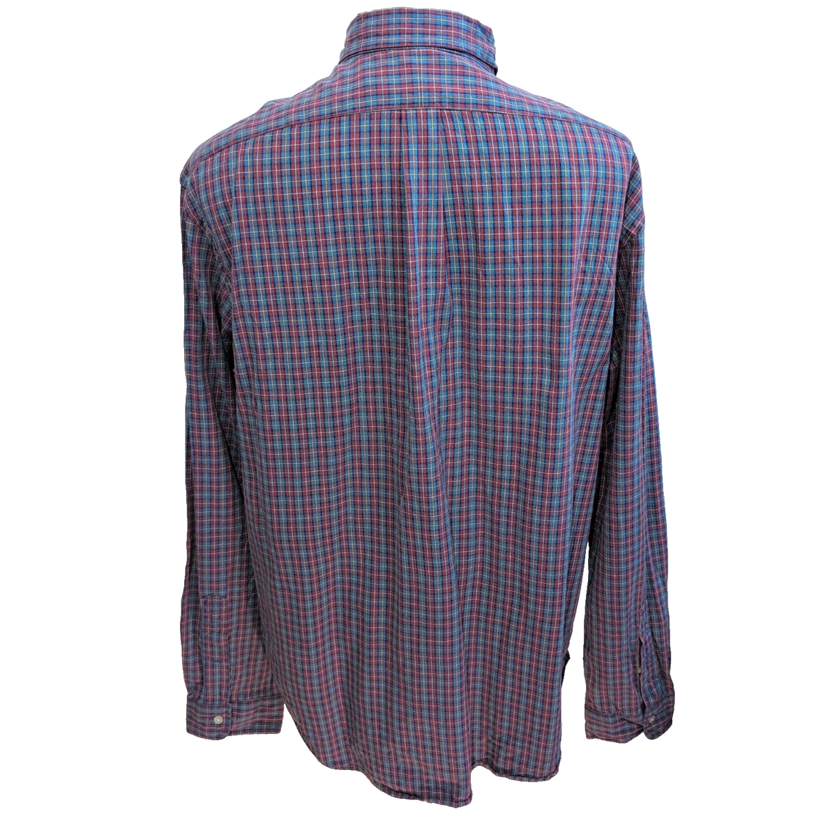 Chemise Ralph Lauren XXL Oxford rouge bleu carreaux logo marine