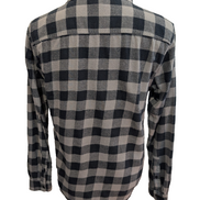 🔥 CHEMISE FLANELLE LEE VINTAGE L (G) CARREAUX NOIR GRIS DOUBLE POCHE