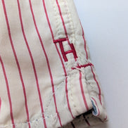 Chemise Tommy Hilfiger Denim blanc cassé rayures rouges manches courtes taille L