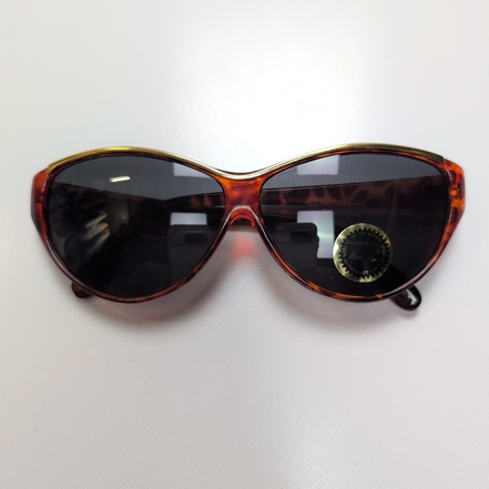 Lunettes de soleil Bar-On® Femmes Marron Effet Bois Liseré Doré Y2K