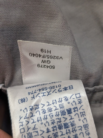 Chemise LANDS' END T.M Velours Côtelé Gris 71% Coton Classic Fit