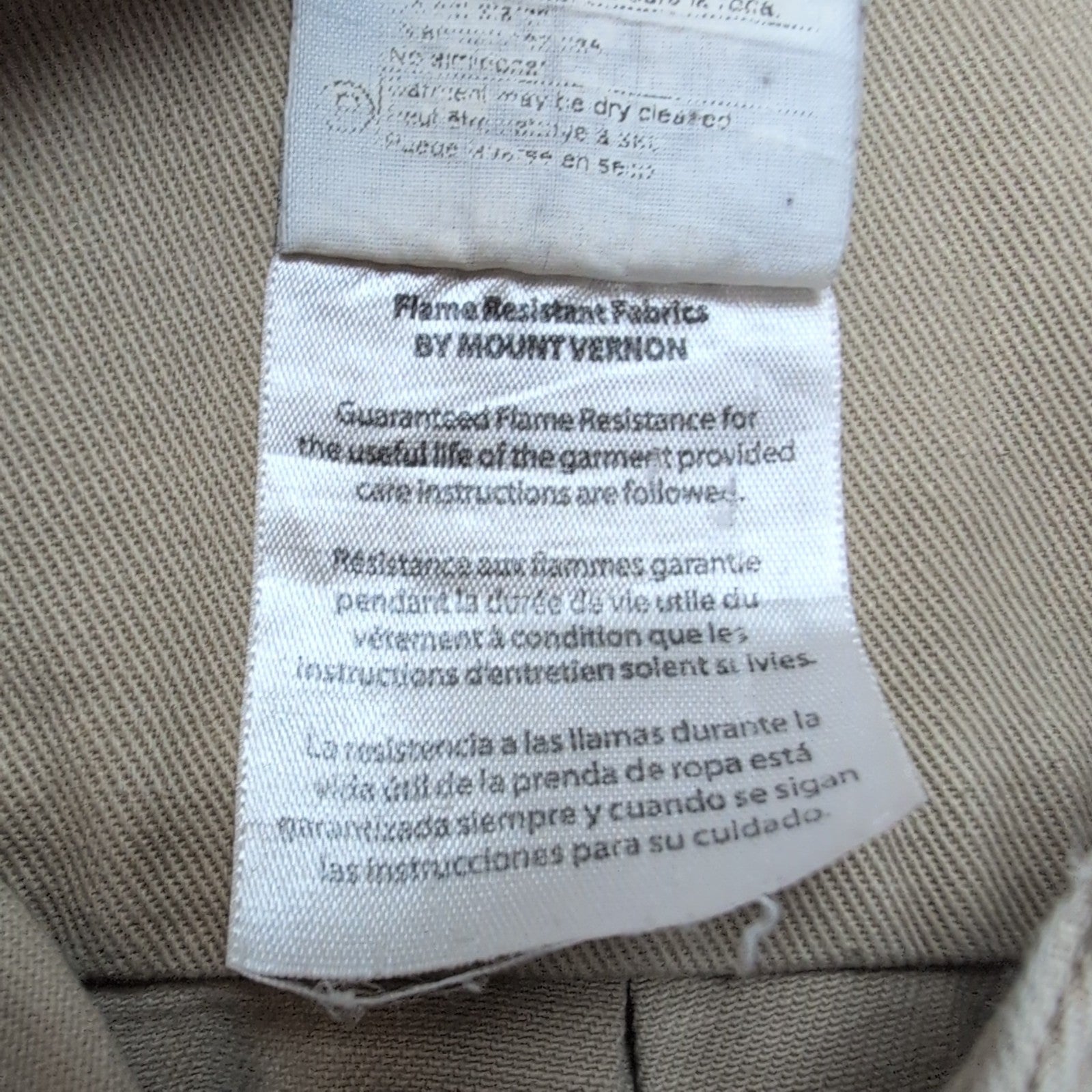 Chemise Carhartt FR 2XL Ignifugée Beige Broderie Entreprise Workwear