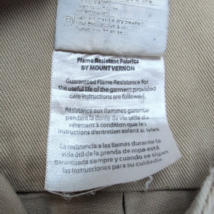 Chemise Carhartt FR 2XL Ignifugée Beige Broderie Entreprise Workwear