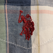 Chemise U.S. Polo ASNN manches courtes à carreaux logo rouge taille XL #252msch