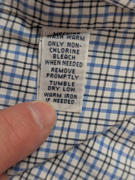 Chemise Polo Ralph Lauren Shirt M Custom Fit Micro-Carreaux Bleu Noir Button Dow
