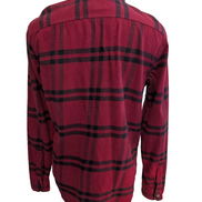 HOLLISTER Flanelle Épaisse Rouge Noir S Logo Brodé EE Boutons Gravés | 329S