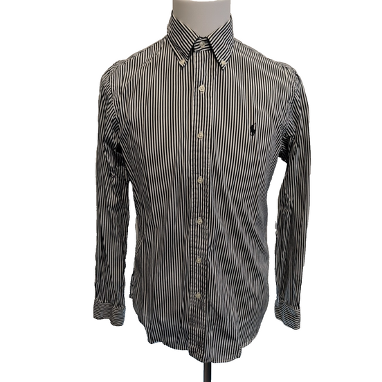 Chemise Ralph Lauren M Noire Rayures Custom Fit Button Down Shirt