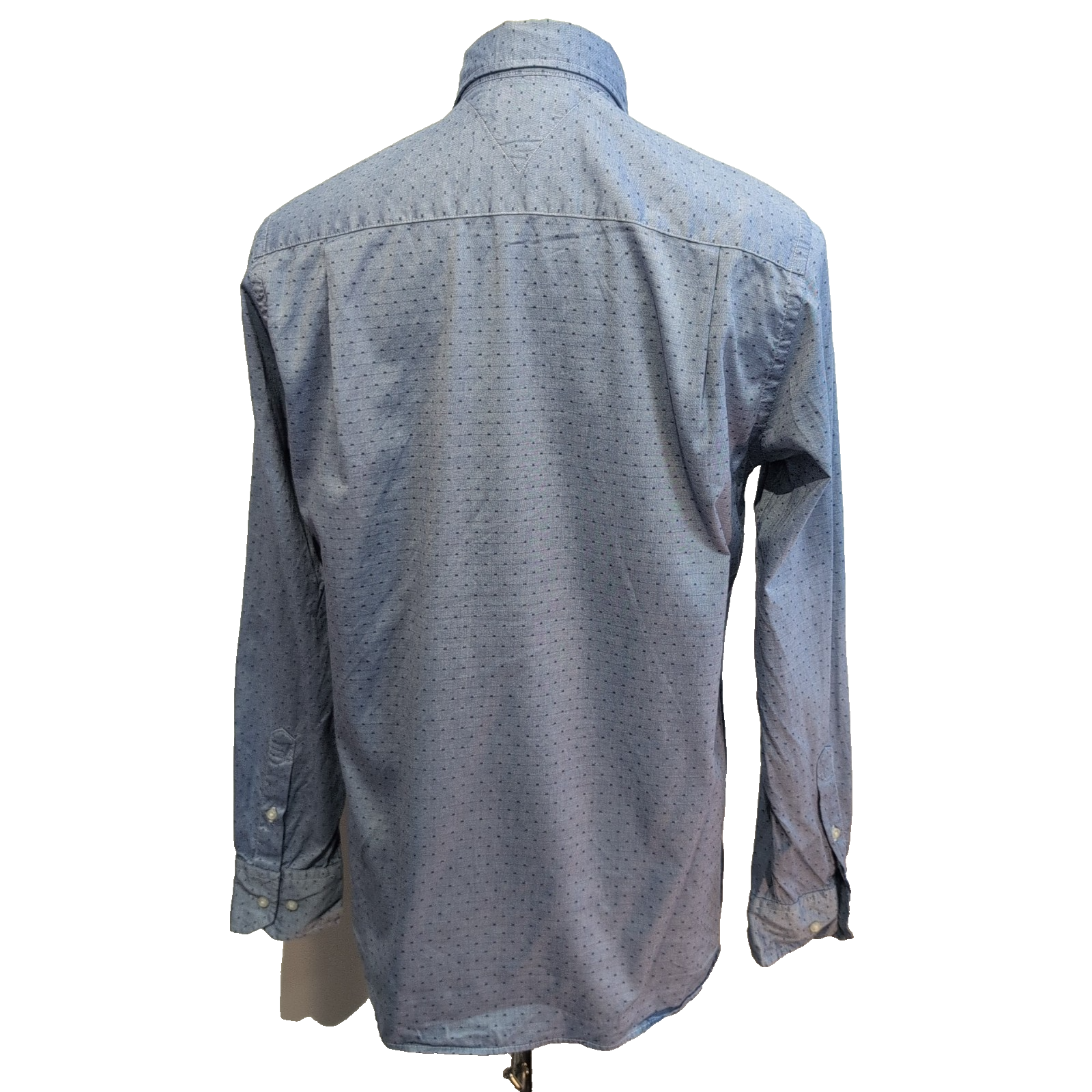 Chemise Tommy Hilfiger Bleue à Motifs Manches Longues 1 Poche - Taille S/M