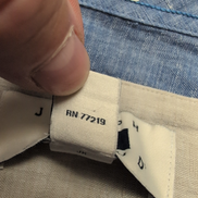 Chemise Joseph Abboud L 100% Lin Bleu Chiné Manches Retroussables