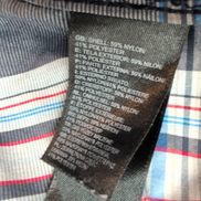 Chemise The North Face XL Bleu Gris Carreaux Nylon Col Officier Manches courtes
