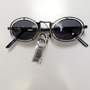Lunettes de soleil Y2K Branche semi large Métal et PVC Noir Gris