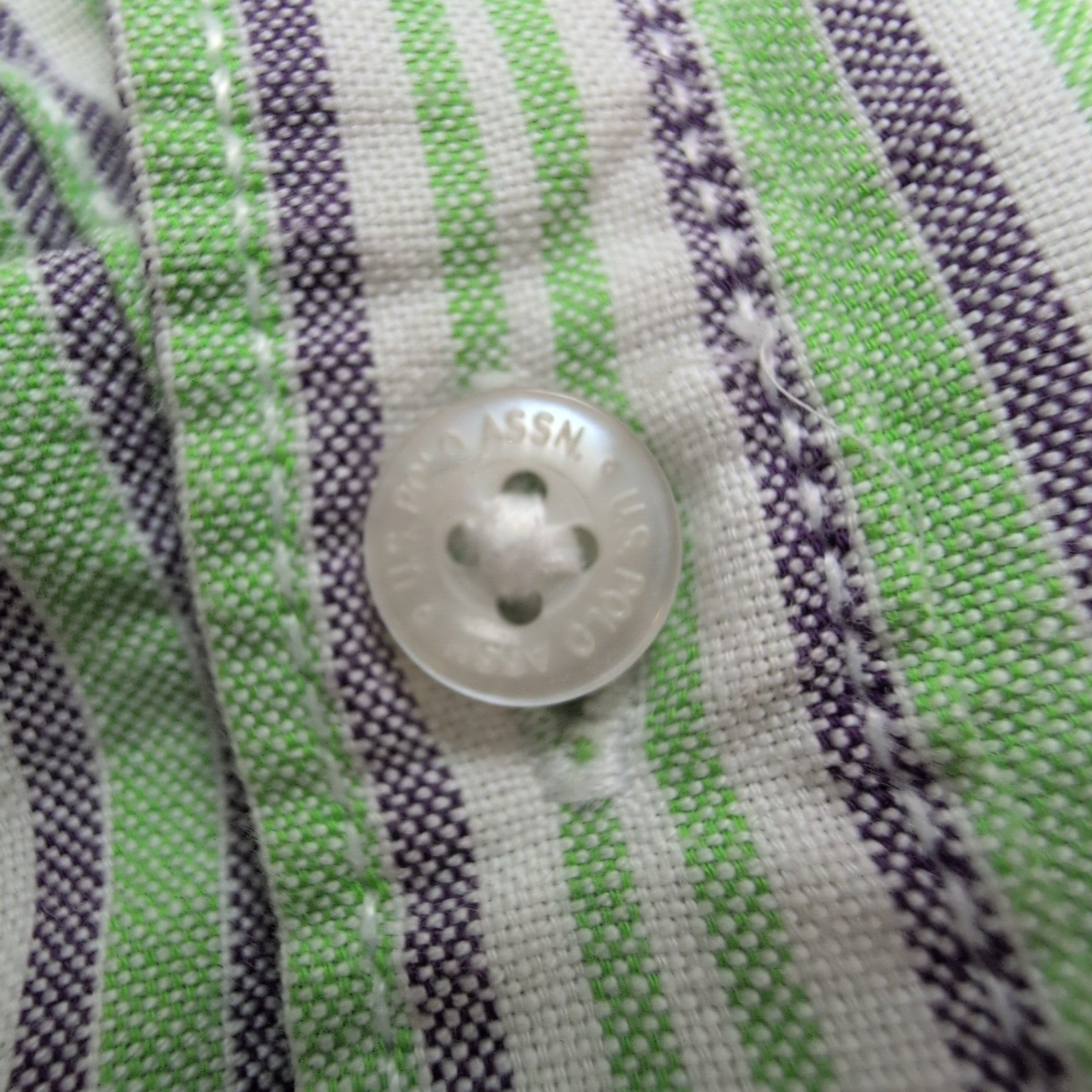Chemise US POLO ASSN à Rayures Vertes avec Poches Manches Longues - Taille L Enf