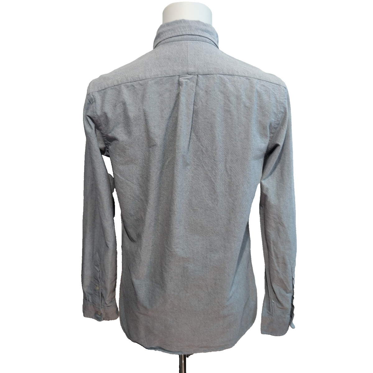 Chemise Ralph Lauren S Gris Uni Oxford Logo Marron Coton manches longues
