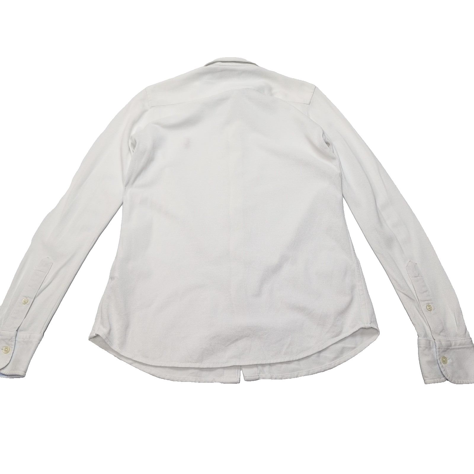Chemise Ralph Lauren Taille S Blanc Uni Coton Piqué QR Code Logo Marron