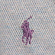 Polo manches courtes Polo Ralph Lauren XL bleu ciel logo violet Custom Slim Fit