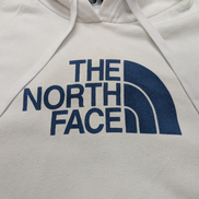 The North Face Sweat à Capuche Blanc Logo Bleu Marine - Taille M Femme