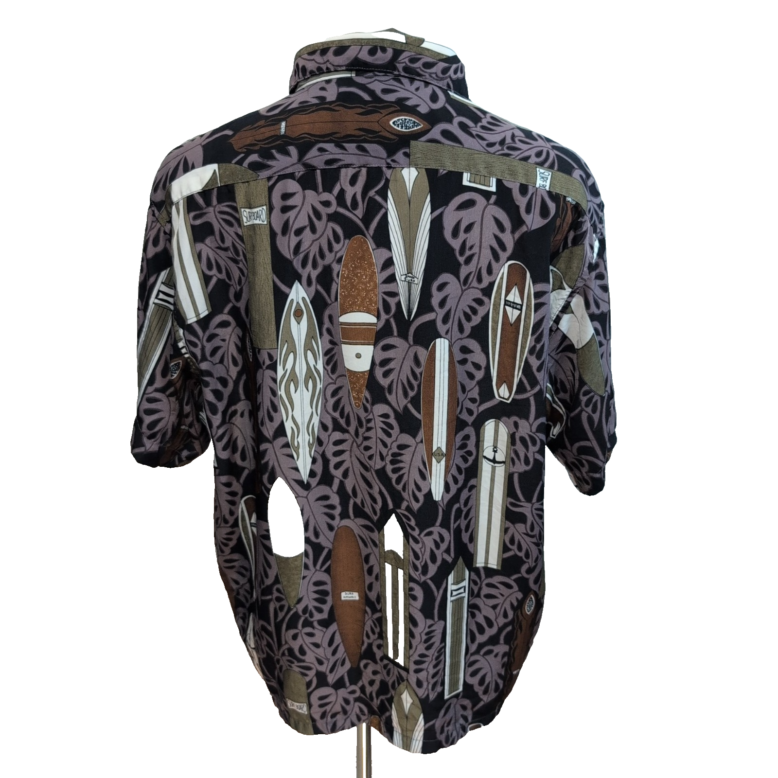 Chemise hawaïenne Coconut Pier USA XL surf 100% polyester manches courtes