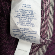 CHAPS Pull Femme M Violet Mauve Chevrons Coton Manches 3/4