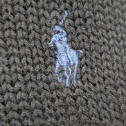 Pull Polo Ralph Lauren Bleu Marine Logo Bleu Ciel - 100% Coton Maille Dense S