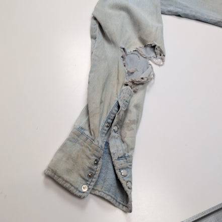 Chemise Wrangler 2XL Tall Jean Western Vintage GRUNG manches longues