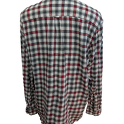 🔥 CHEMISE FLANELLE CHAPS L (G) CARREAUX ROUGE NOIR BÛCHERON LOGO BRODÉ