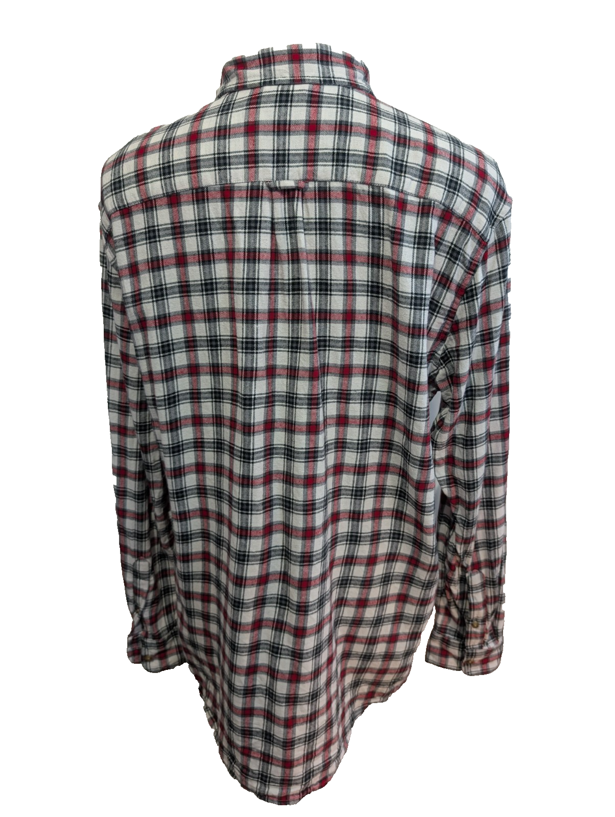 🔥 CHEMISE FLANELLE CHAPS L (G) CARREAUX ROUGE NOIR BÛCHERON LOGO BRODÉ