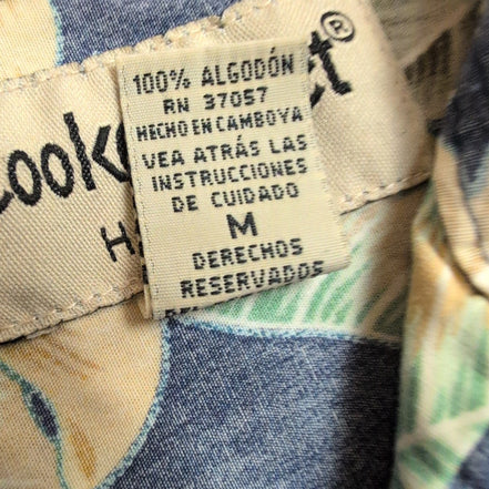 Chemise Hawaïenne Cooke Street Coton Bleu Feuillage M Honolulu