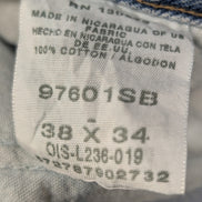 Jean Wrangler Homme Vintage Bleu Clair W38 L34 Denim Pantalon Coupe Droite Chic