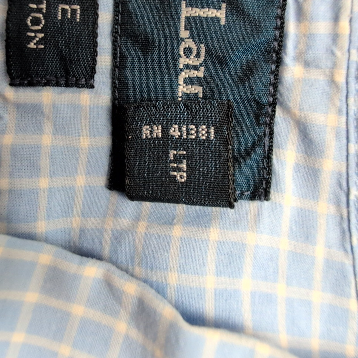 Chemise Ralph Lauren Blake XXL Bleu Ciel Carreaux Button Down Manches courtes
