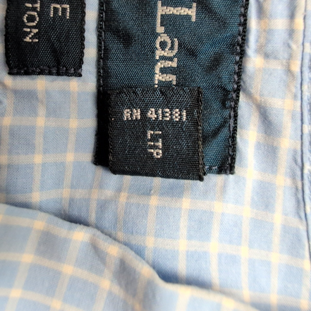 Chemise Ralph Lauren Blake XXL Bleu Ciel Carreaux Button Down Manches courtes