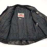 🏍️ FIRSTGEAR HEIN GERICKE Blouson Cuir Noir MOTO Biker Zippé TALL L/XL |42c