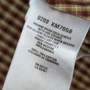 CHEMISE COLUMBIA Sportswear Carreaux Bordeaux XXL 2TG Homme 100% Coton ML