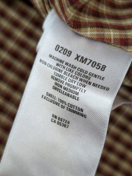 CHEMISE COLUMBIA Sportswear Carreaux Bordeaux XXL 2TG Homme 100% Coton ML