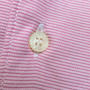 Lacoste chemise rose pâle fines rayures logo blanc taille XL 42