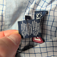 Chemise Chaps bleu clair à carreaux taille M #48e