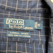 Chemise Ralph Lauren M Bleu Marine Carreaux Manches Longues