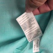 Chemise Nautica 2XL 3XL Turquoise Ramie (Lin) Coton Manches courtes Logo Brodé
