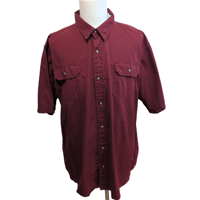 Chemise Wrangler modèle coton bordeaux poches à rabat 2XL / 3XL