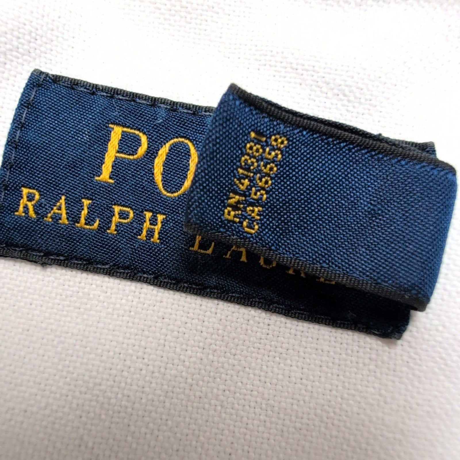 Chemise Ralph Lauren XL Blanche Initiales Brodées Manches Longues