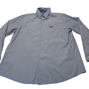 Chemise CHAPS bleu à rayures taille L #257ms
