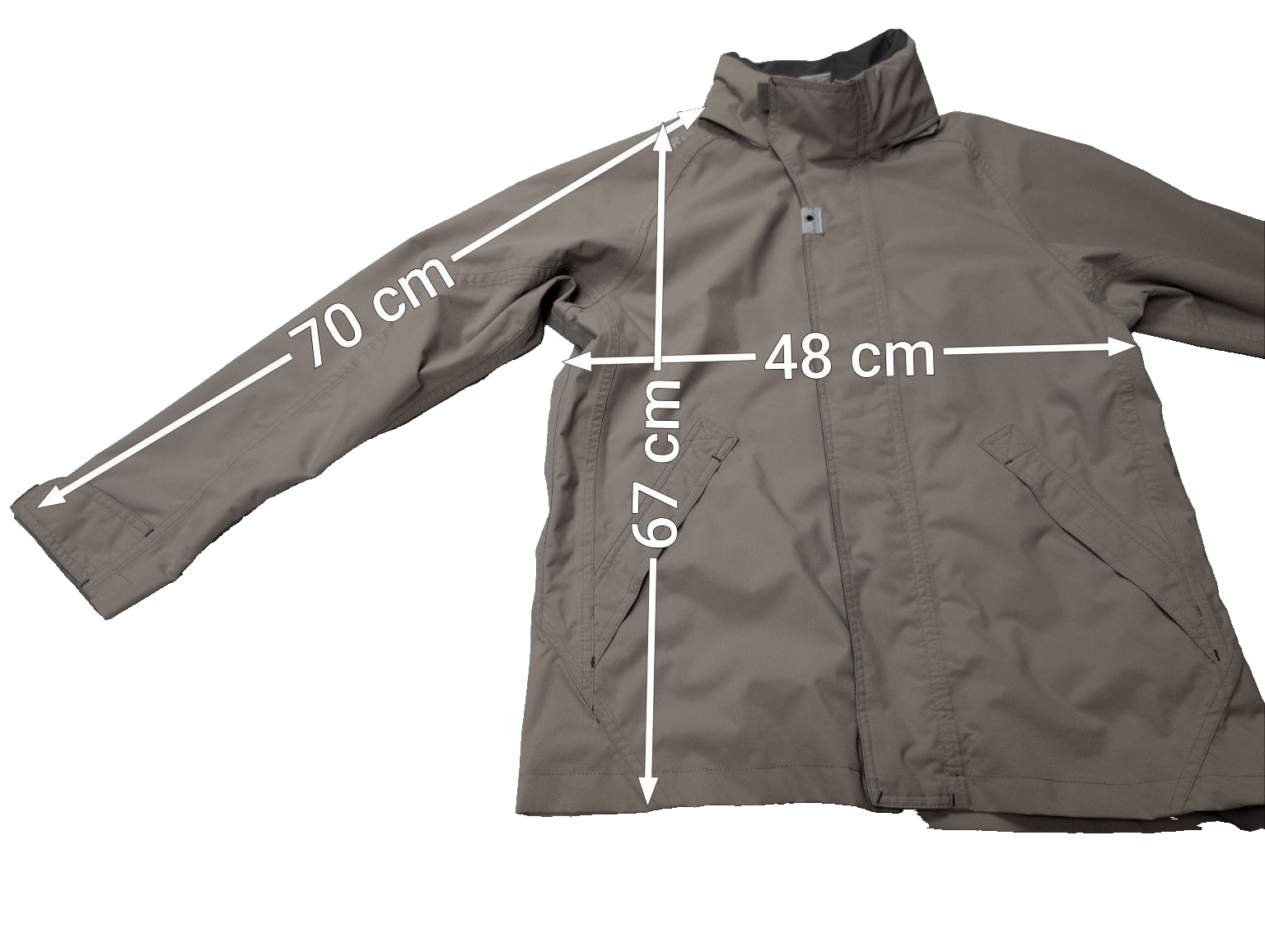 Blouson Pare-Pluie Étanche DECATHLON Beige Crème - Taille M - Capuche État Neuf