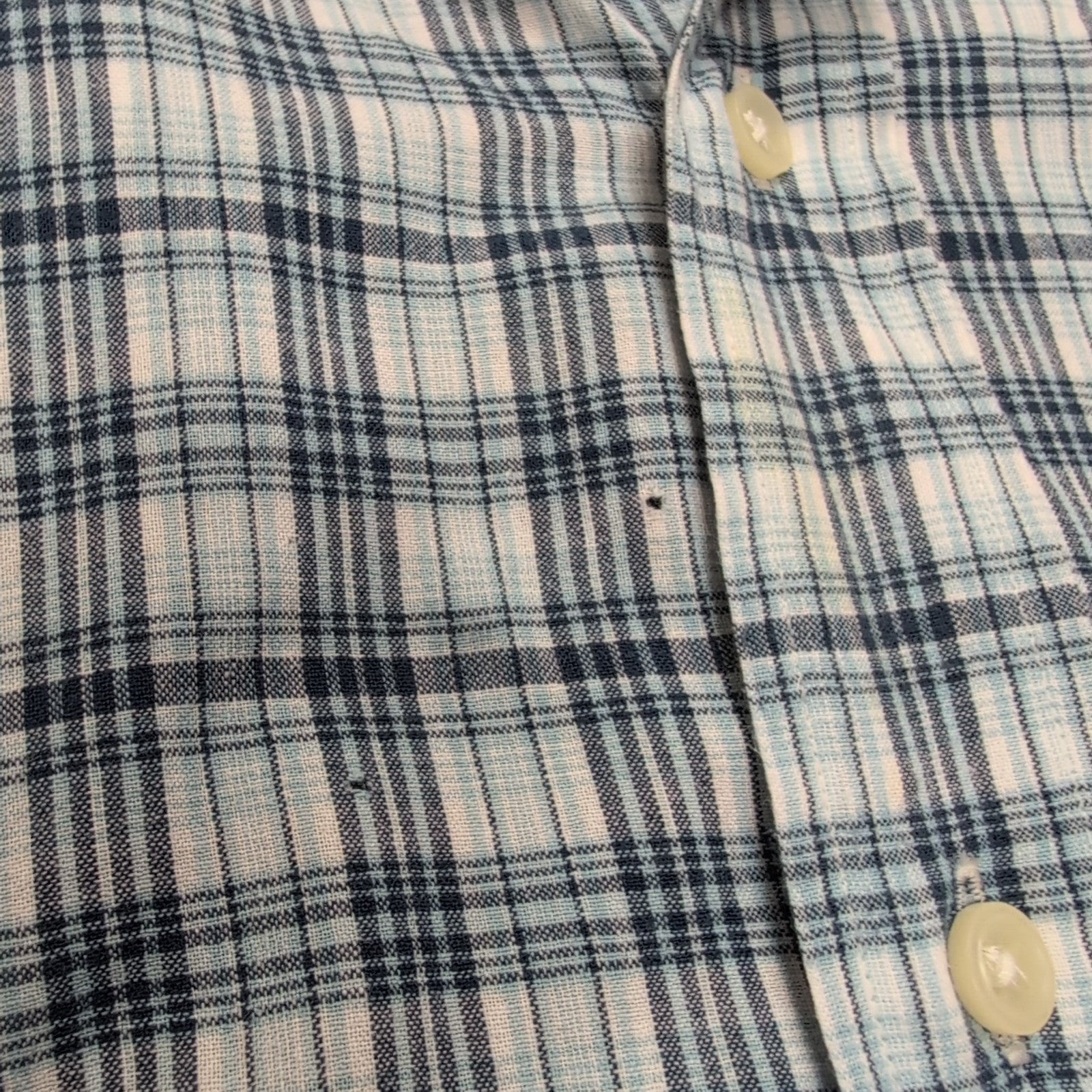 Chemise Ralph Lauren Classic Fit Homme M Vintage Bleu Carreaux Manches Courtes