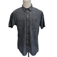 Chemise Patagonia L Bleu Marine Motifs Chanvre Coton Bio Manches Courtes